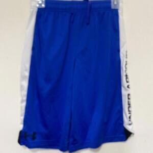 Under Armour Boys Blue & White Shorts YLG Pre Owned